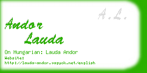andor lauda business card